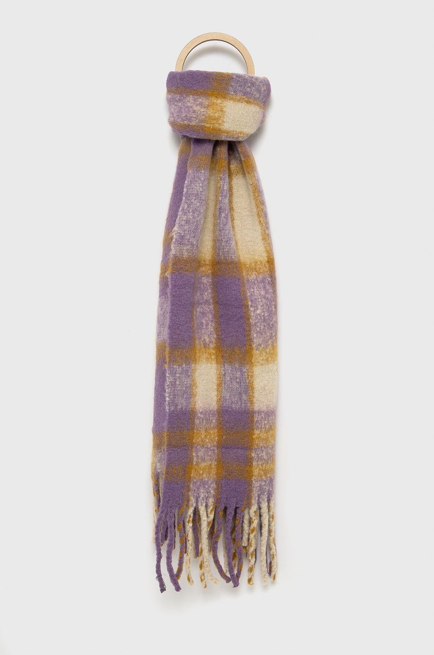 Vero Moda Szalik kolor kremowy wzorzysty