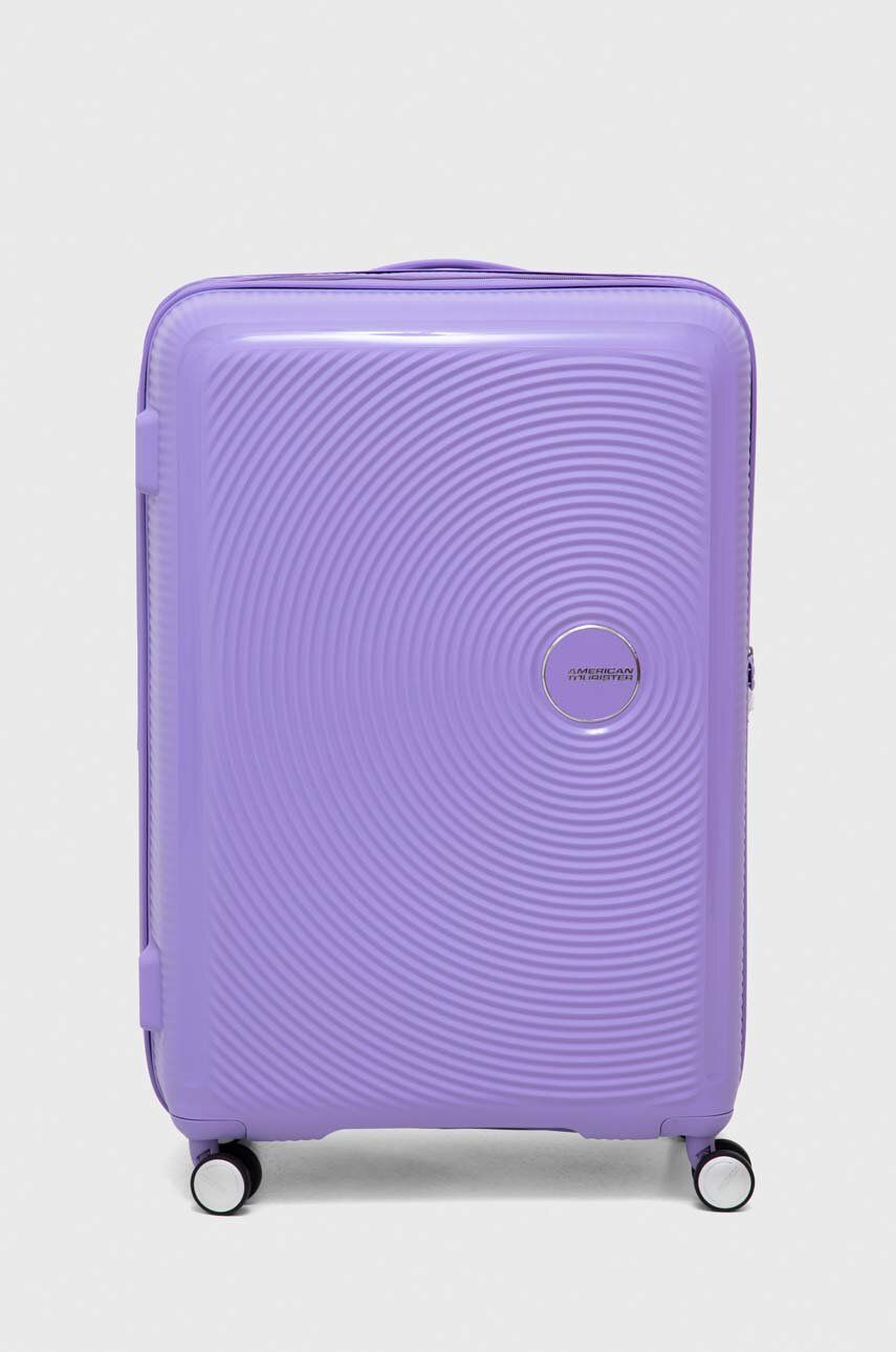 American Tourister walizka kolor fioletowy