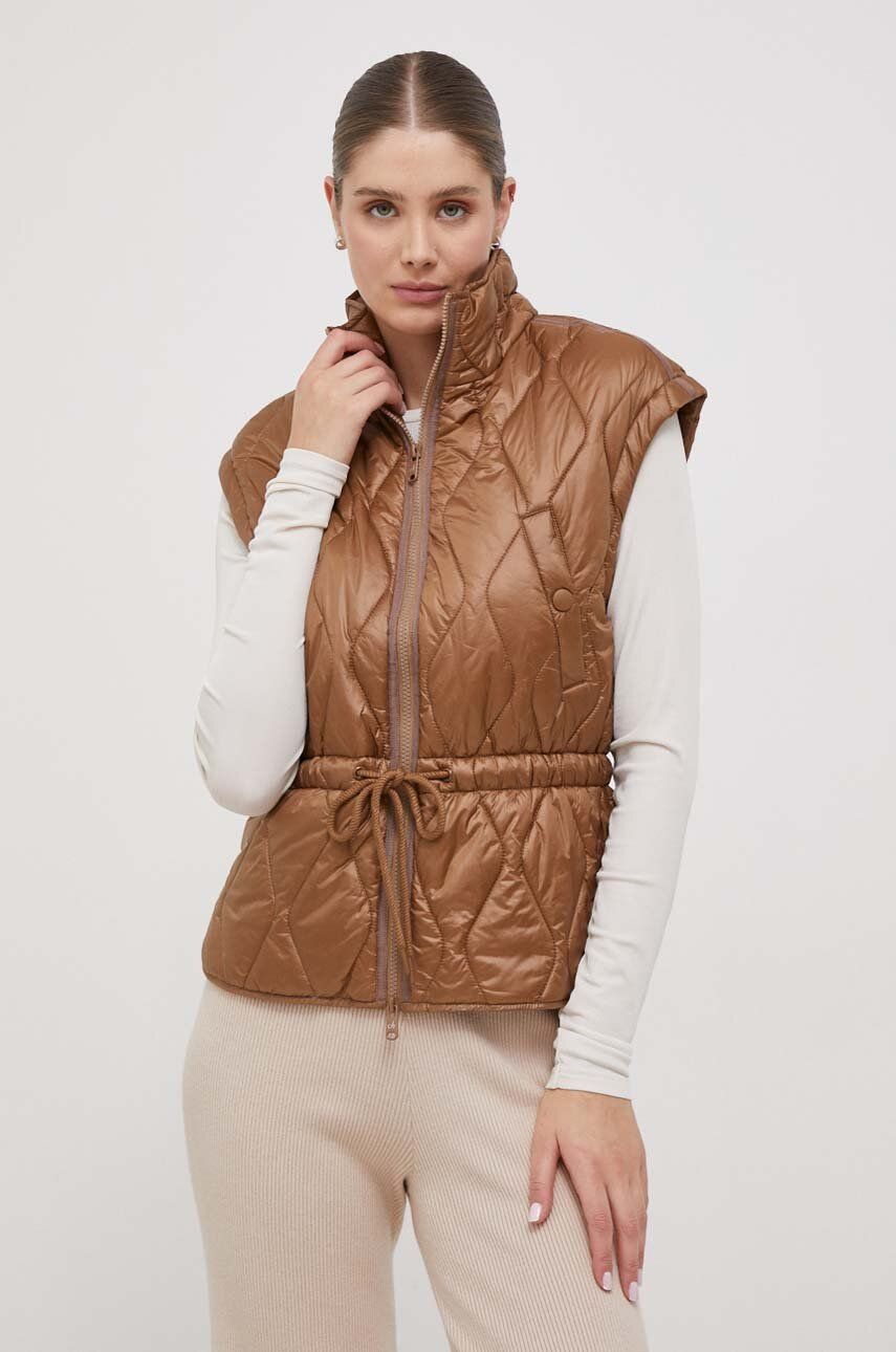 Deha bezrękawnik damski kolor brązowy przejściowy