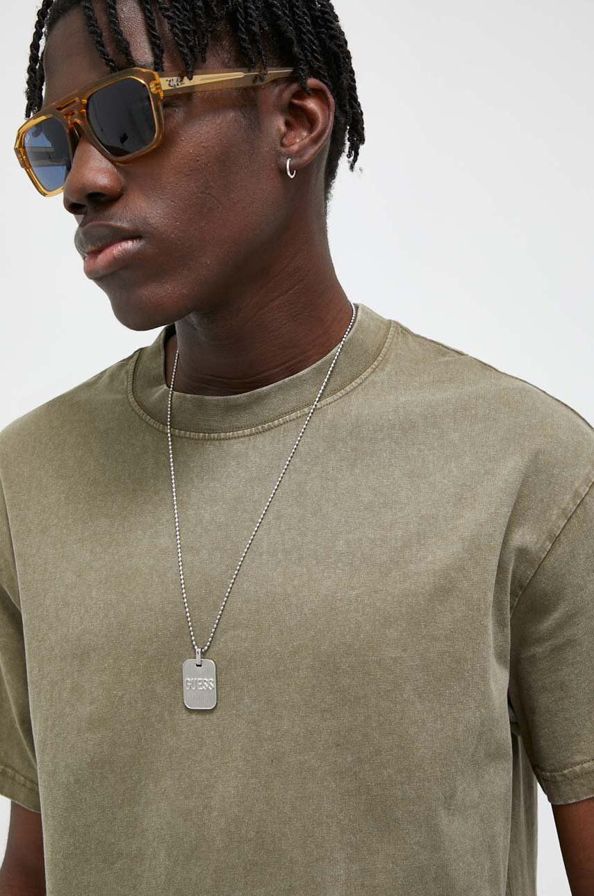 Solid t-shirt bawełniany kolor zielony