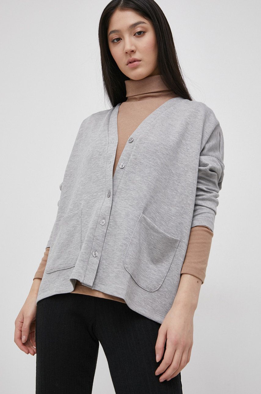 Vila Bluza damska kolor szary melanżowa