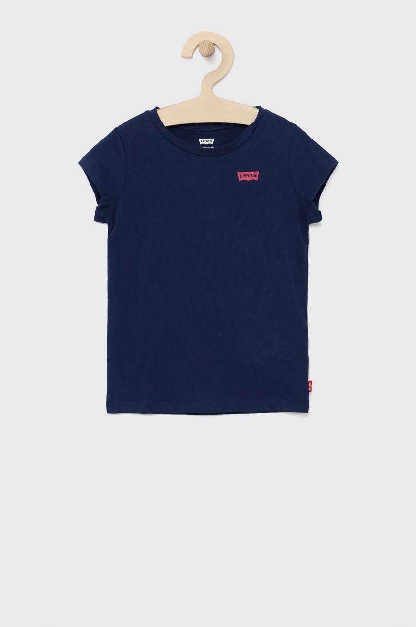 Levi's t-shirt bawełniany dziecięcy kolor granatowy
