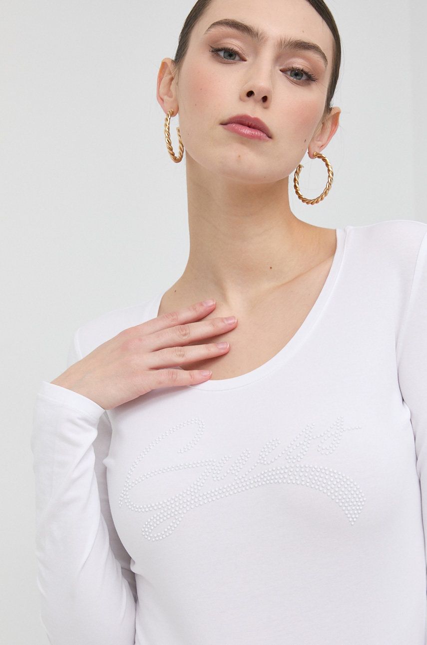 Guess longsleeve damski kolor biały
