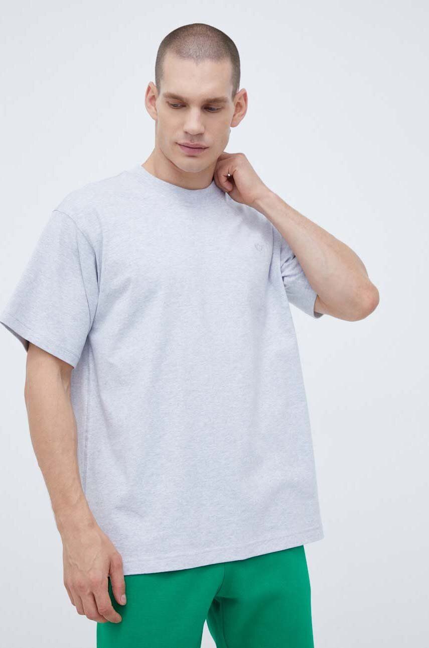 adidas Originals t-shirt bawełniany kolor szary melanżowy