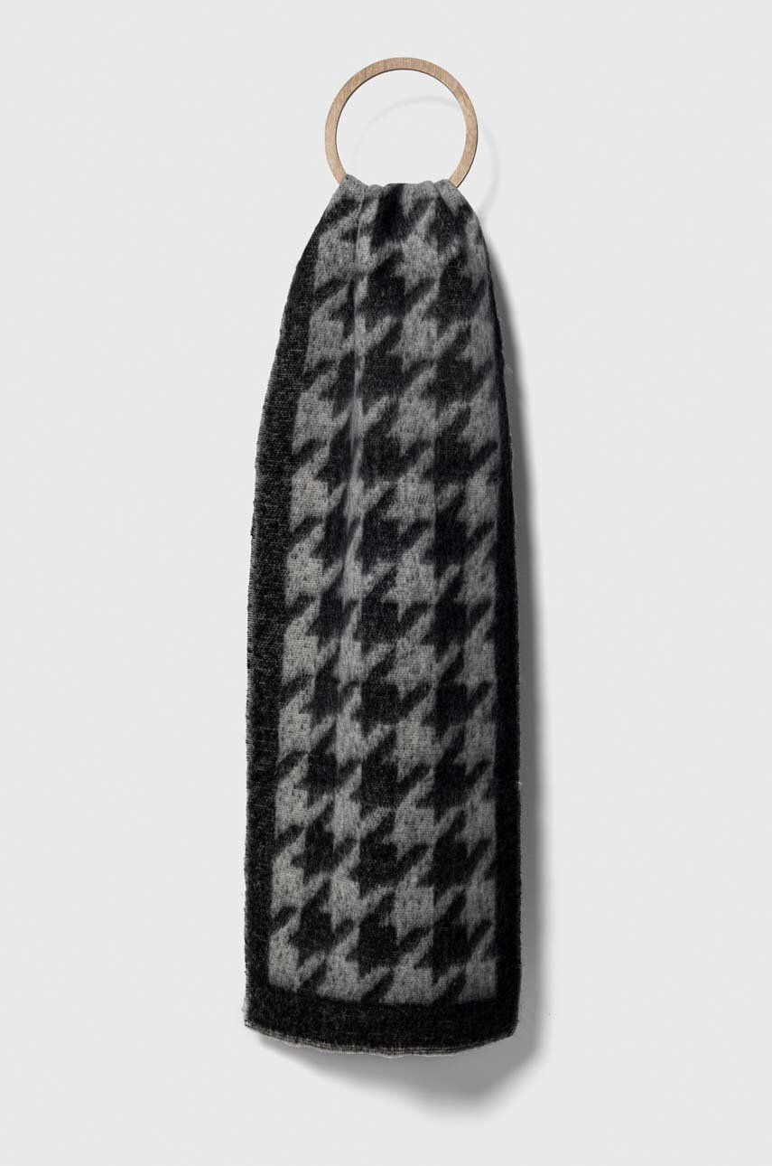 Morgan szalik damski kolor szary wzorzysty