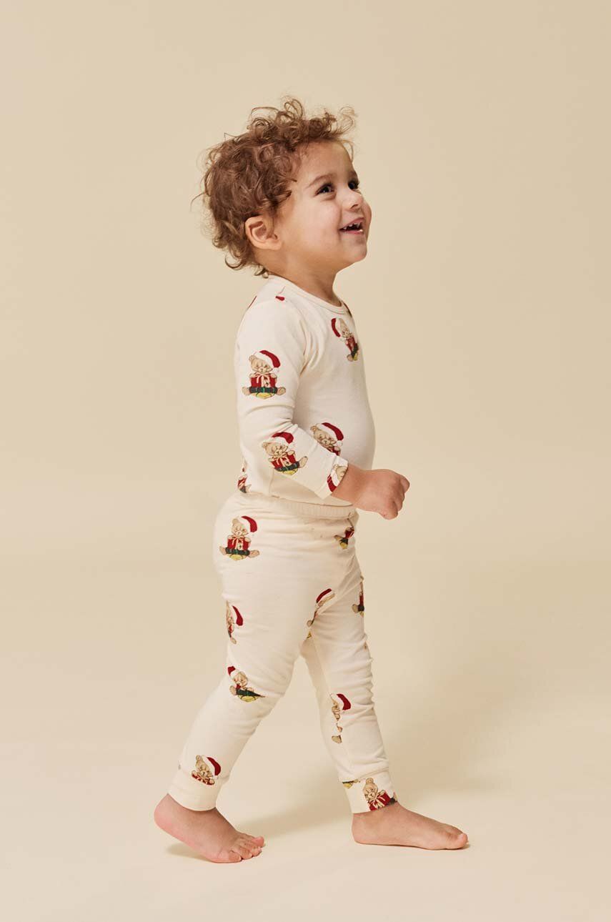 Konges Sløjd komplet bawełniany niemowlęcy kolor beżowy