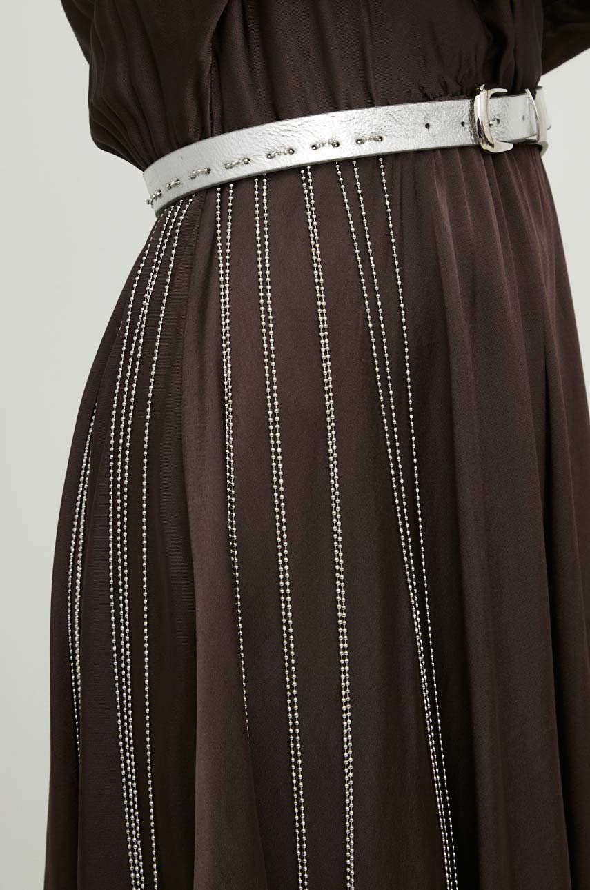 Answear Lab pasek damski kolor srebrny