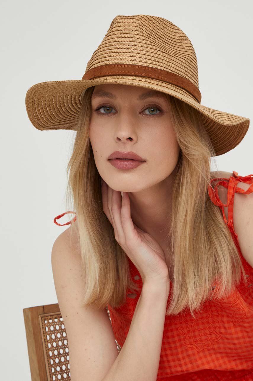 Answear Lab kapelusz kolor brązowy