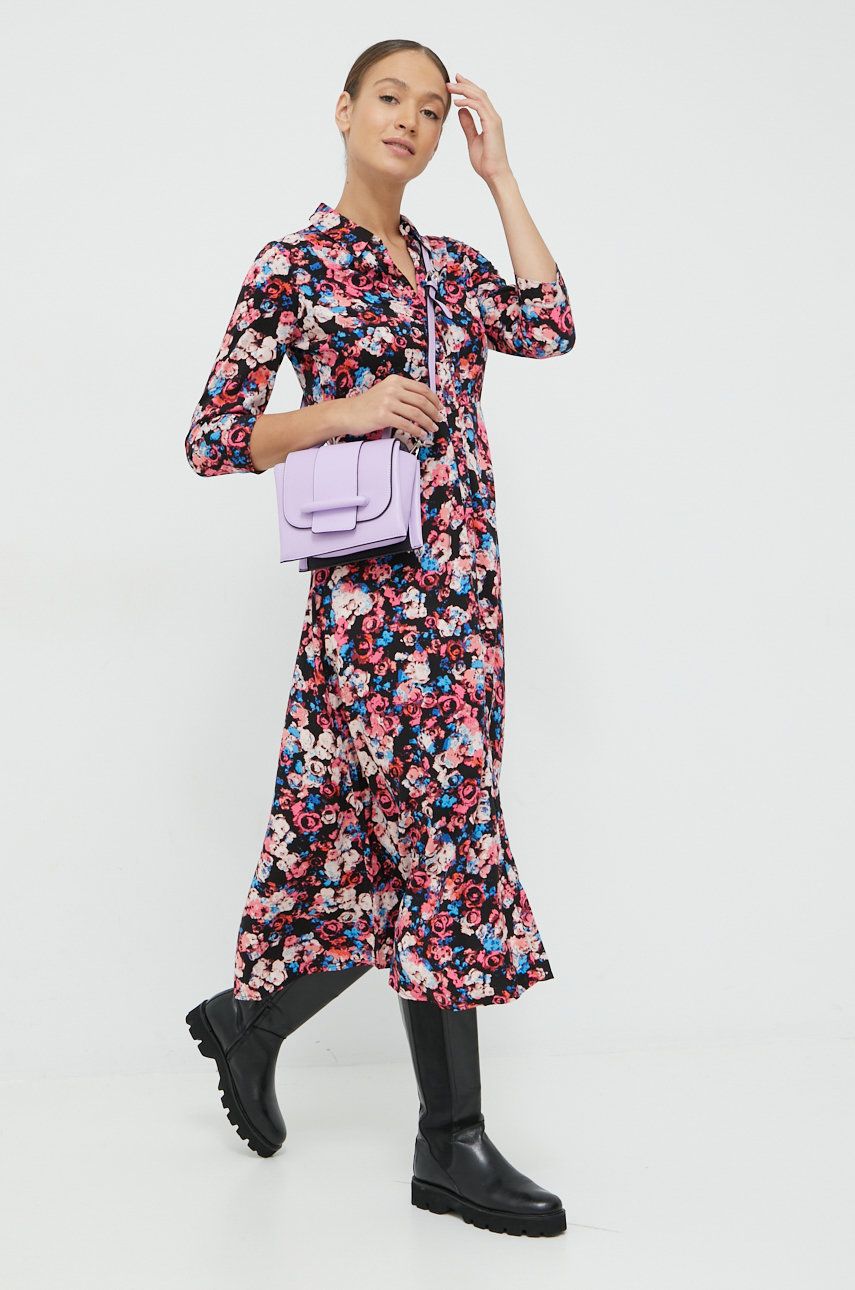 Vero Moda sukienka kolor czarny maxi rozkloszowana