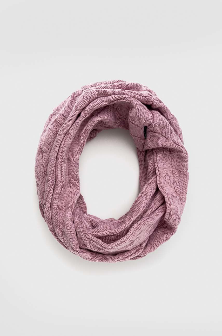 Cross Jeans komin damski kolor fioletowy gładki