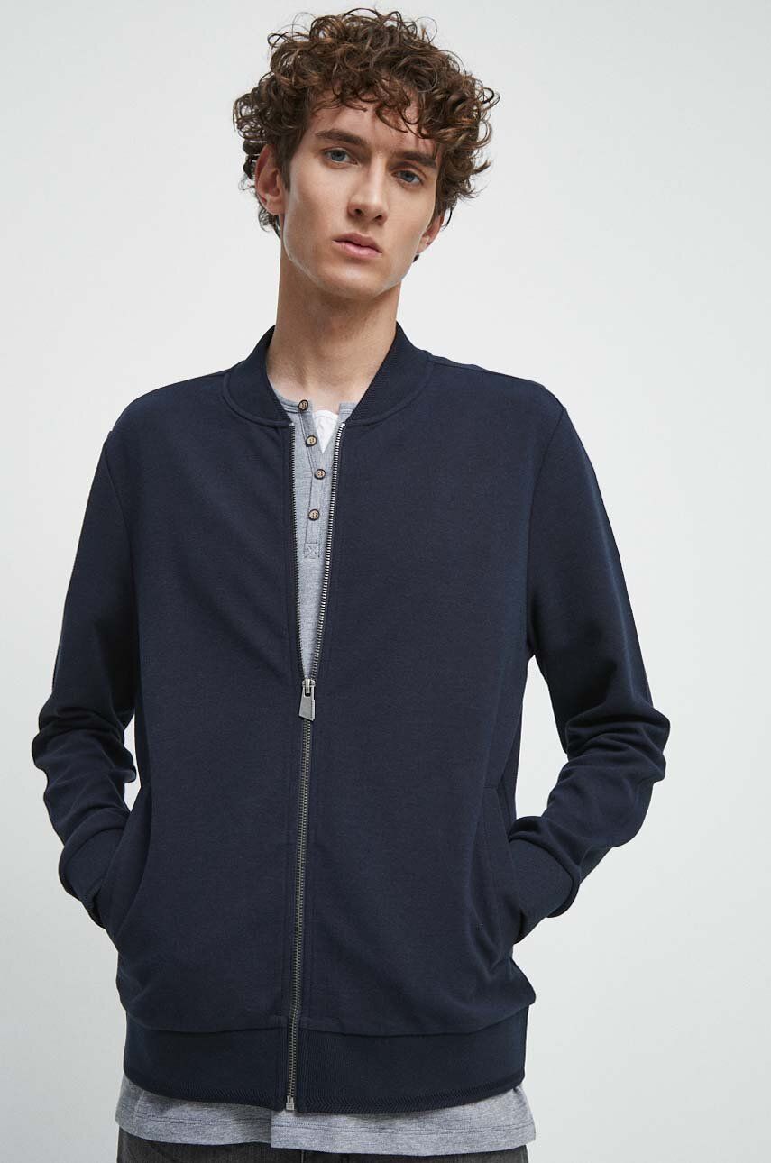 Medicine bluza męska kolor granatowy gładka