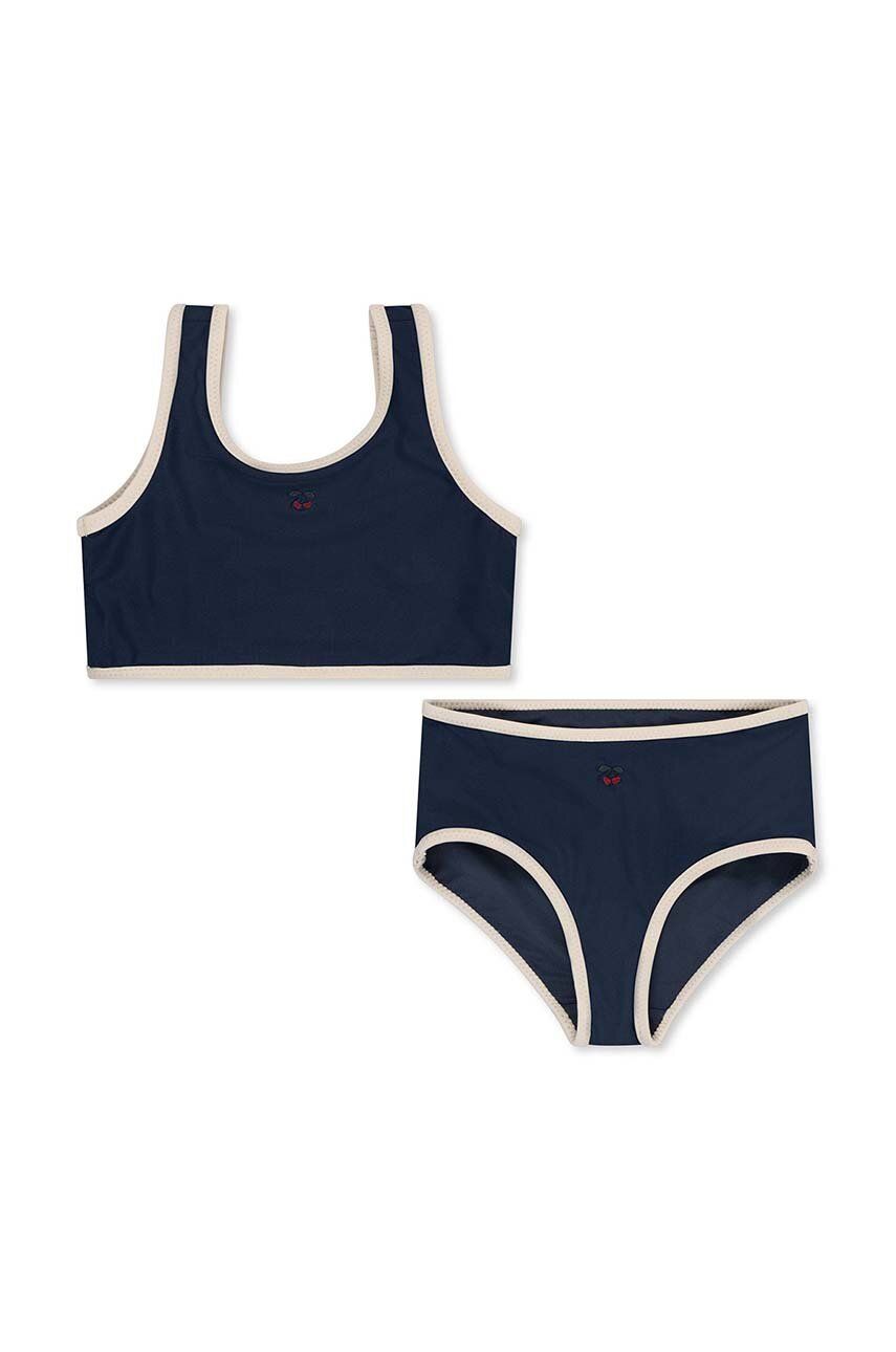 Konges Sløjd dwuczęściowy strój kąpielowy dziecięcy kolor granatowy