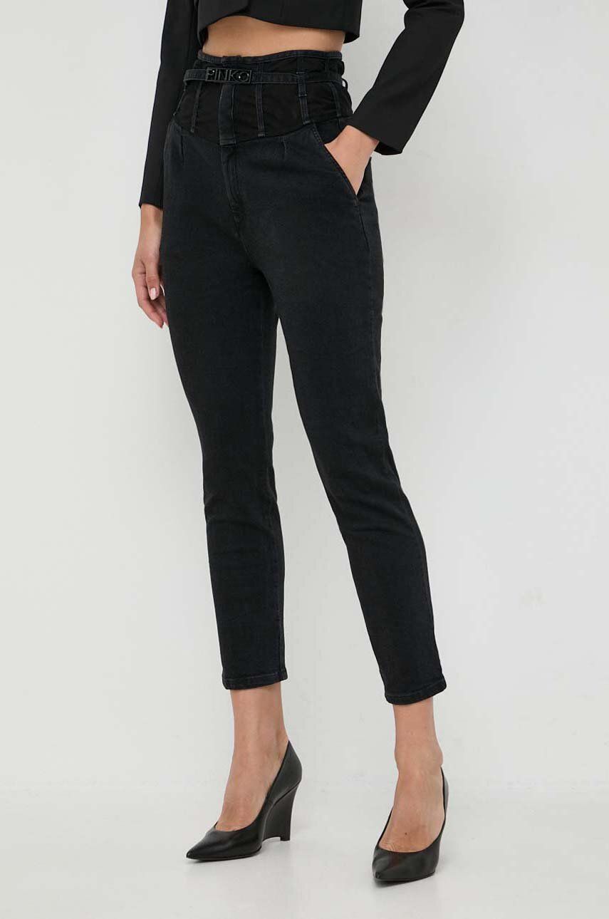 Pinko jeansy damskie kolor szary