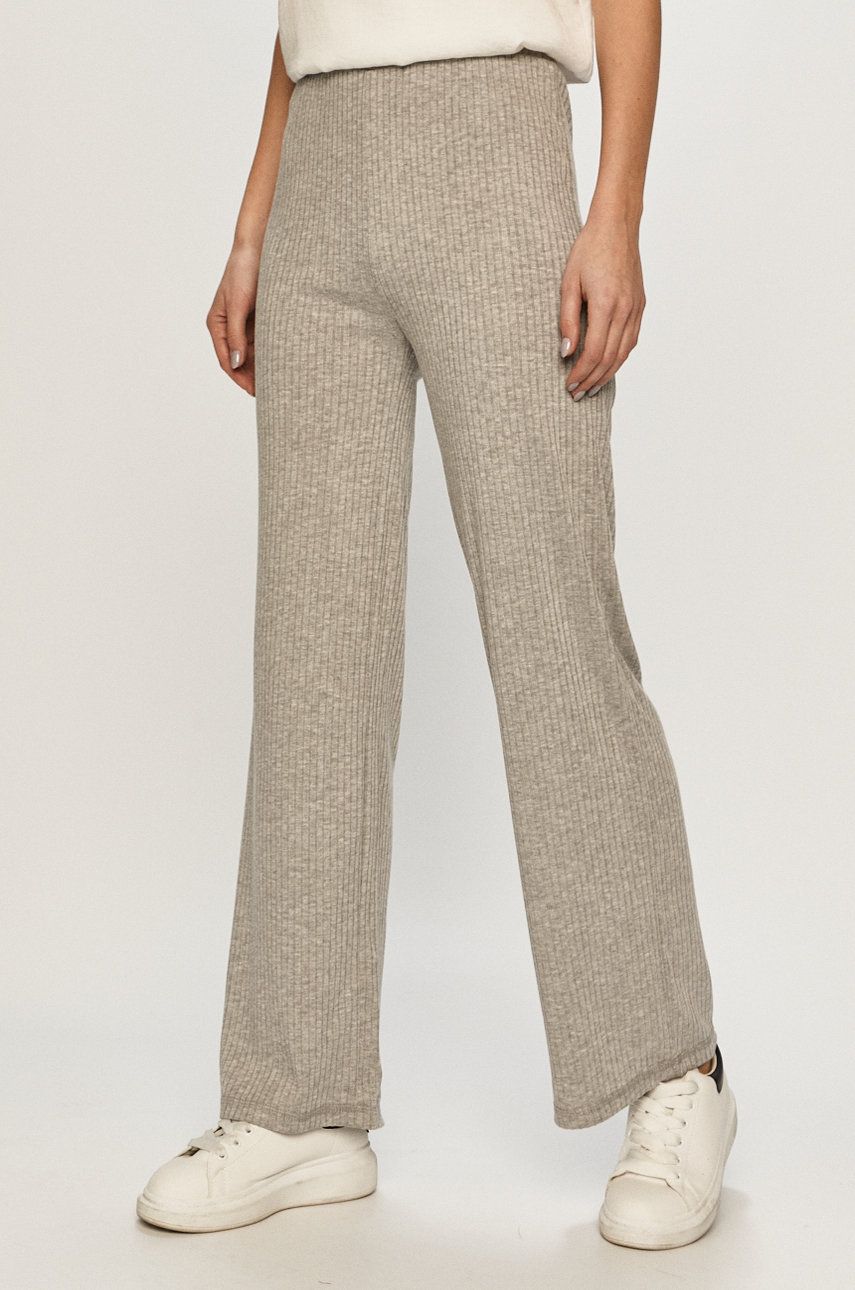Pieces Spodnie damskie kolor szary