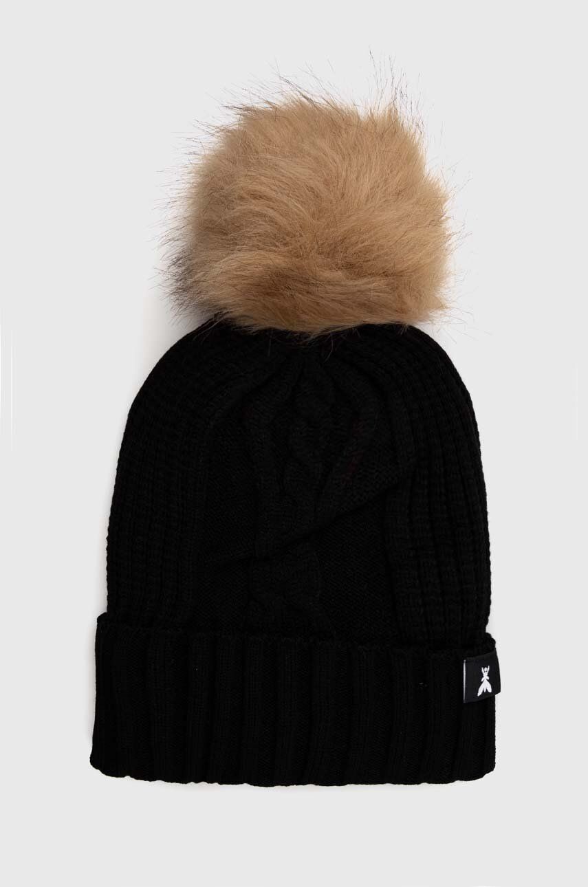 Patrizia Pepe czapka kolor czarny