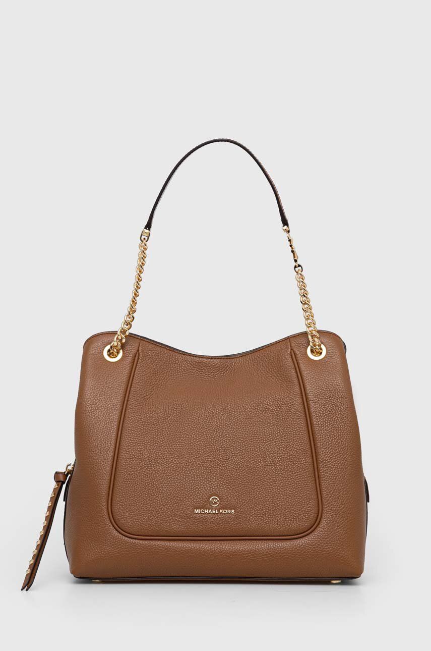 MICHAEL Michael Kors torebka skórzana kolor brązowy