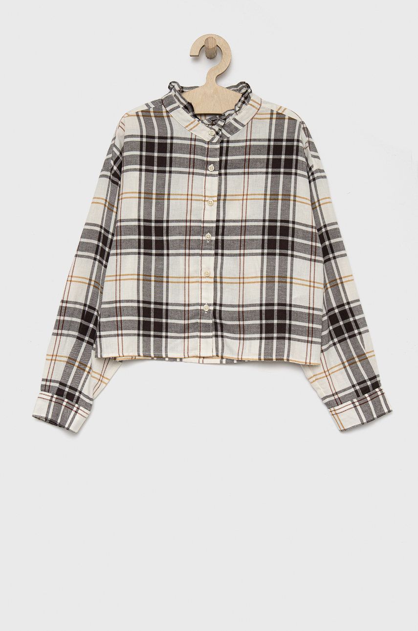 GAP koszula bawełniana dziecięca kolor beżowy