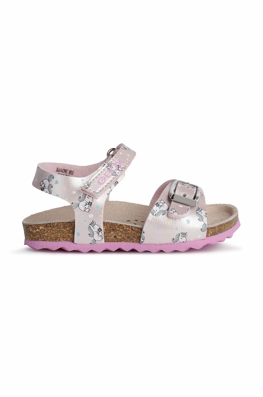 Geox sandały dziecięce kolor różowy