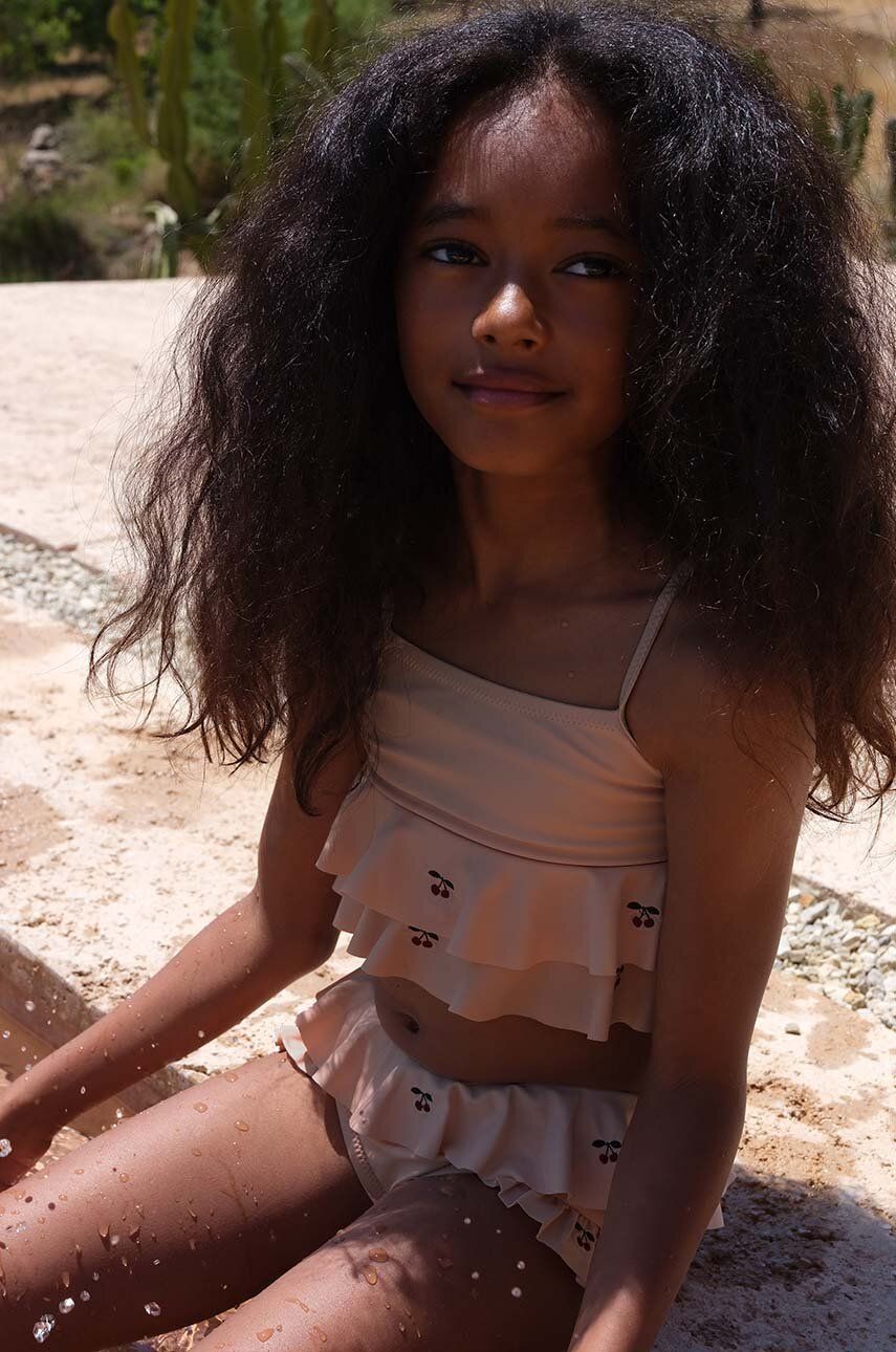 Konges Sløjd dwuczęściowy strój kąpielowy dziecięcy kolor różowy