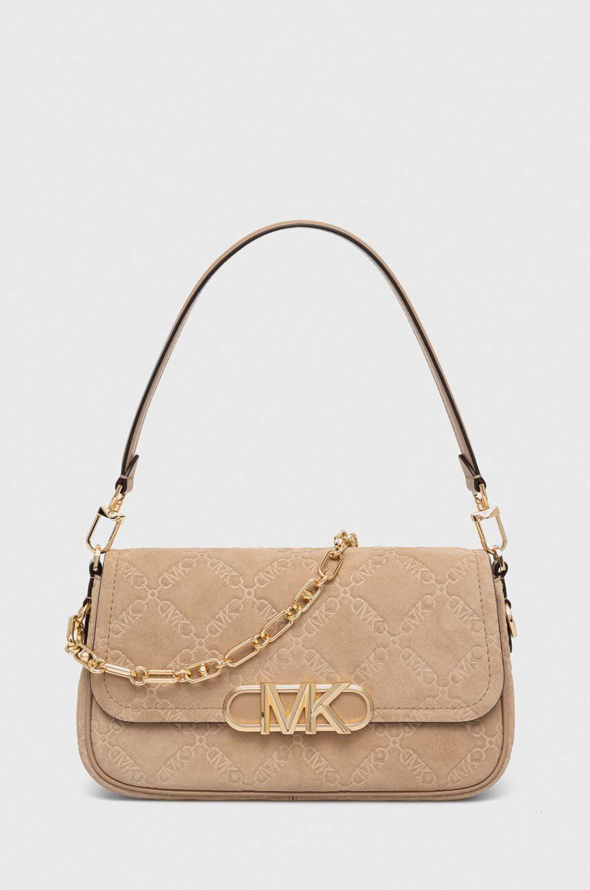 MICHAEL Michael Kors torebka skórzana kolor beżowy