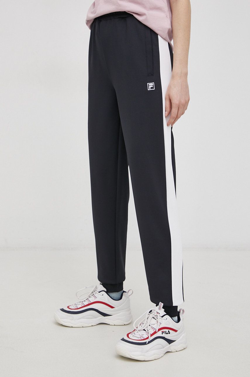 Fila Spodnie damskie kolor czarny gładkie