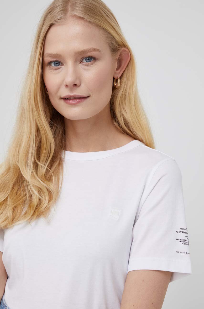 G-Star Raw t-shirt bawełniany D21241.C506 kolor biały