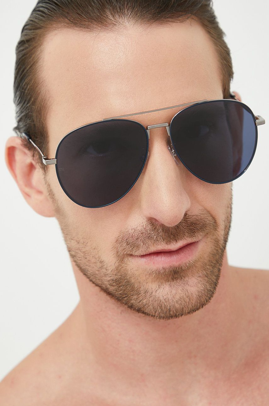 Tommy Hilfiger okulary przeciwsłoneczne męskie kolor granatowy