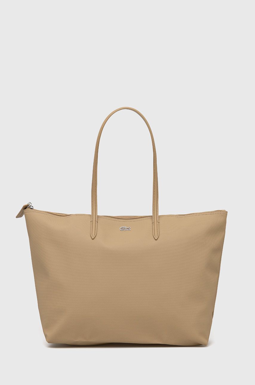 Lacoste torebka kolor beżowy
