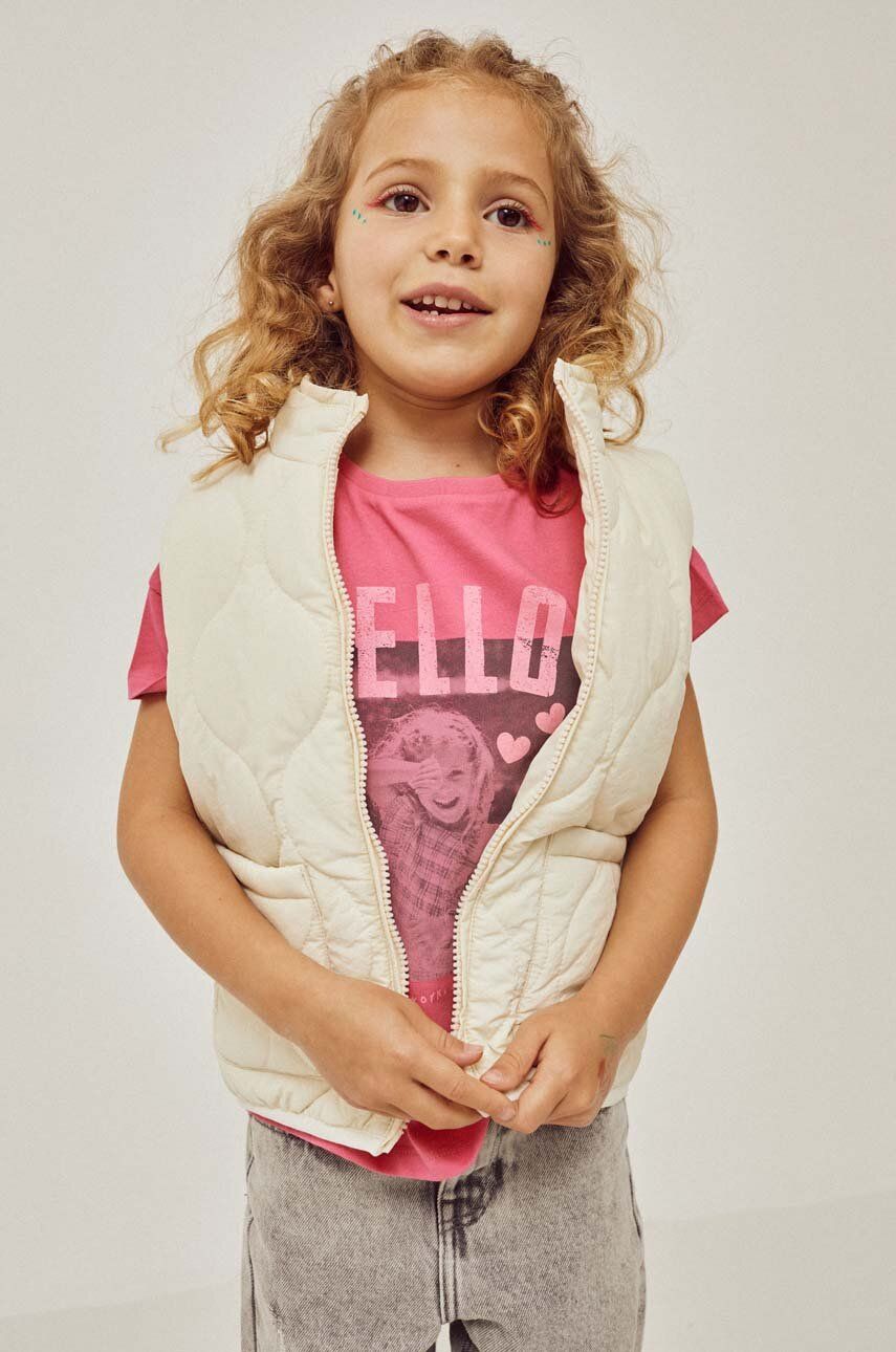 zippy bezrękawnik dziecięcy kolor beżowy