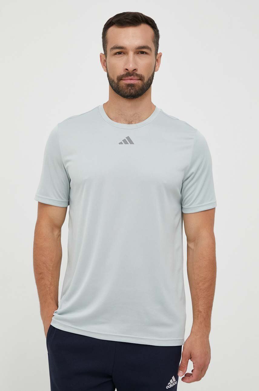 adidas Performance t-shirt treningowy HIIT SLG kolor zielony z nadrukiem