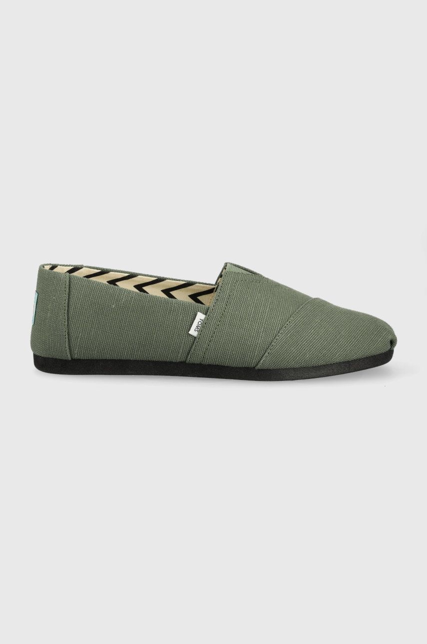 Toms espadryle Alpargata kolor zielony