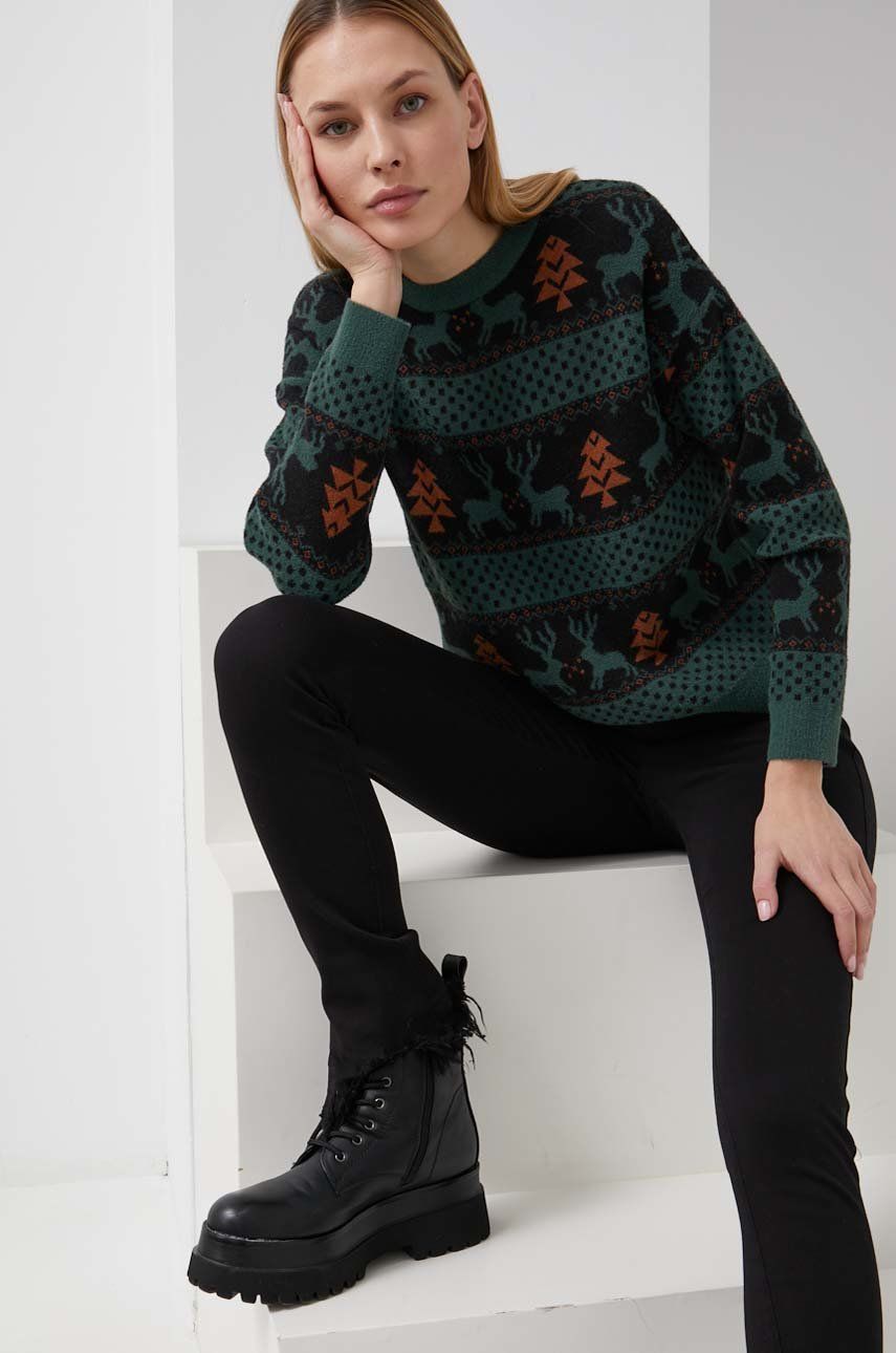 Answear Lab Sweter damski kolor zielony