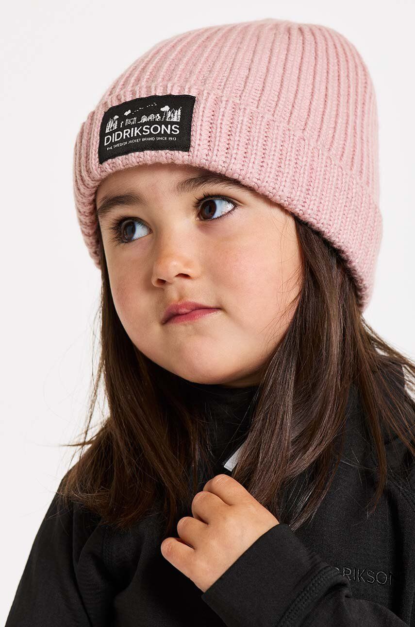 Didriksons czapka dziecięca BUS KDS BEANIE kolor różowy