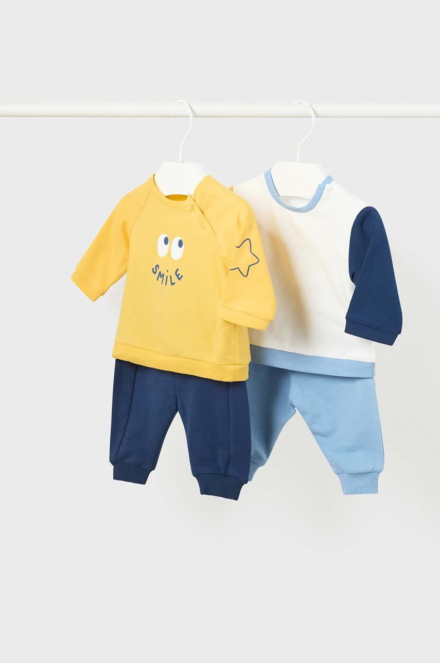 Mayoral Newborn komplet niemowlęcy 2-pack kolor żółty