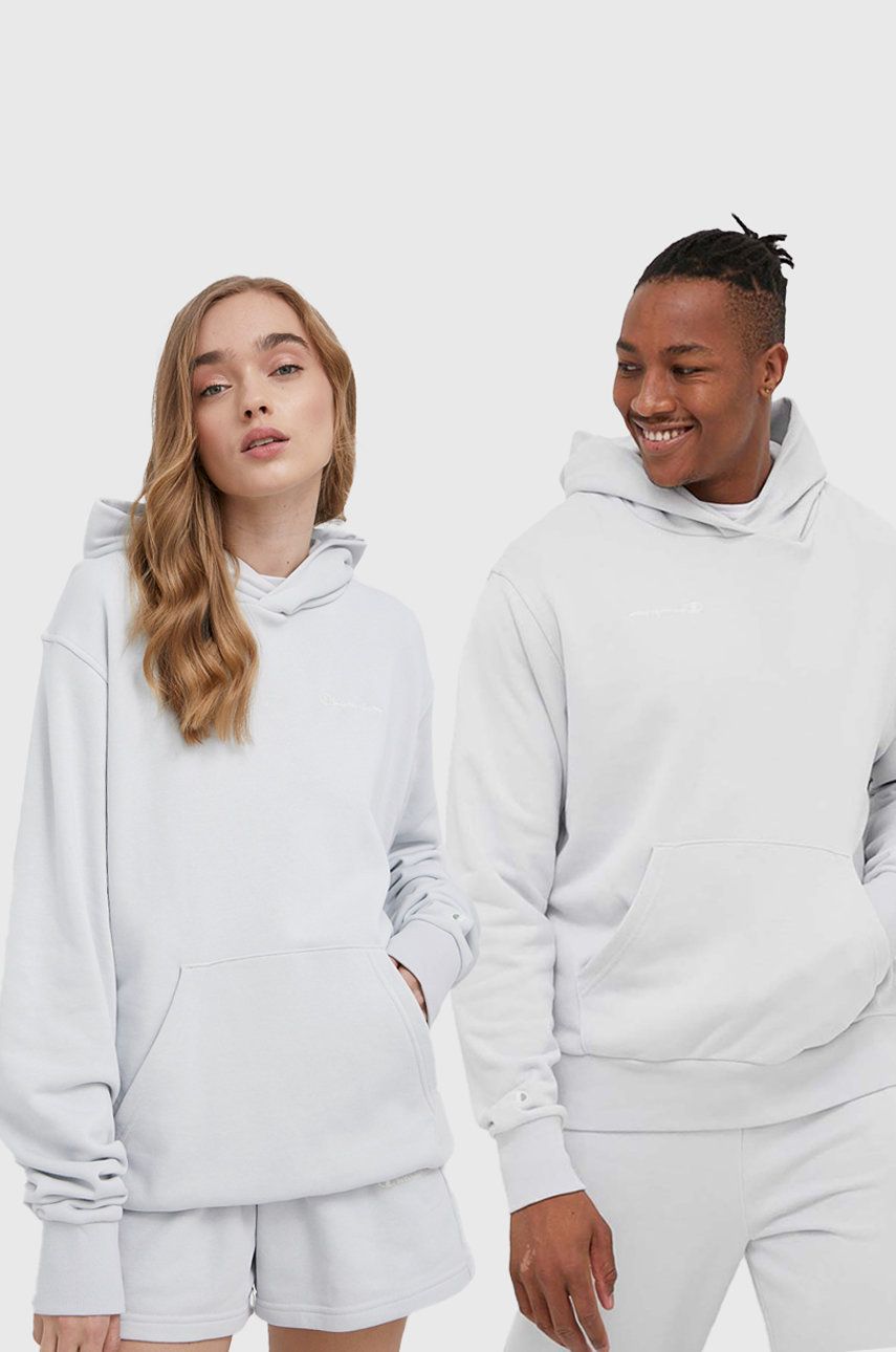 Champion bluza 217398 kolor szary z kapturem gładka