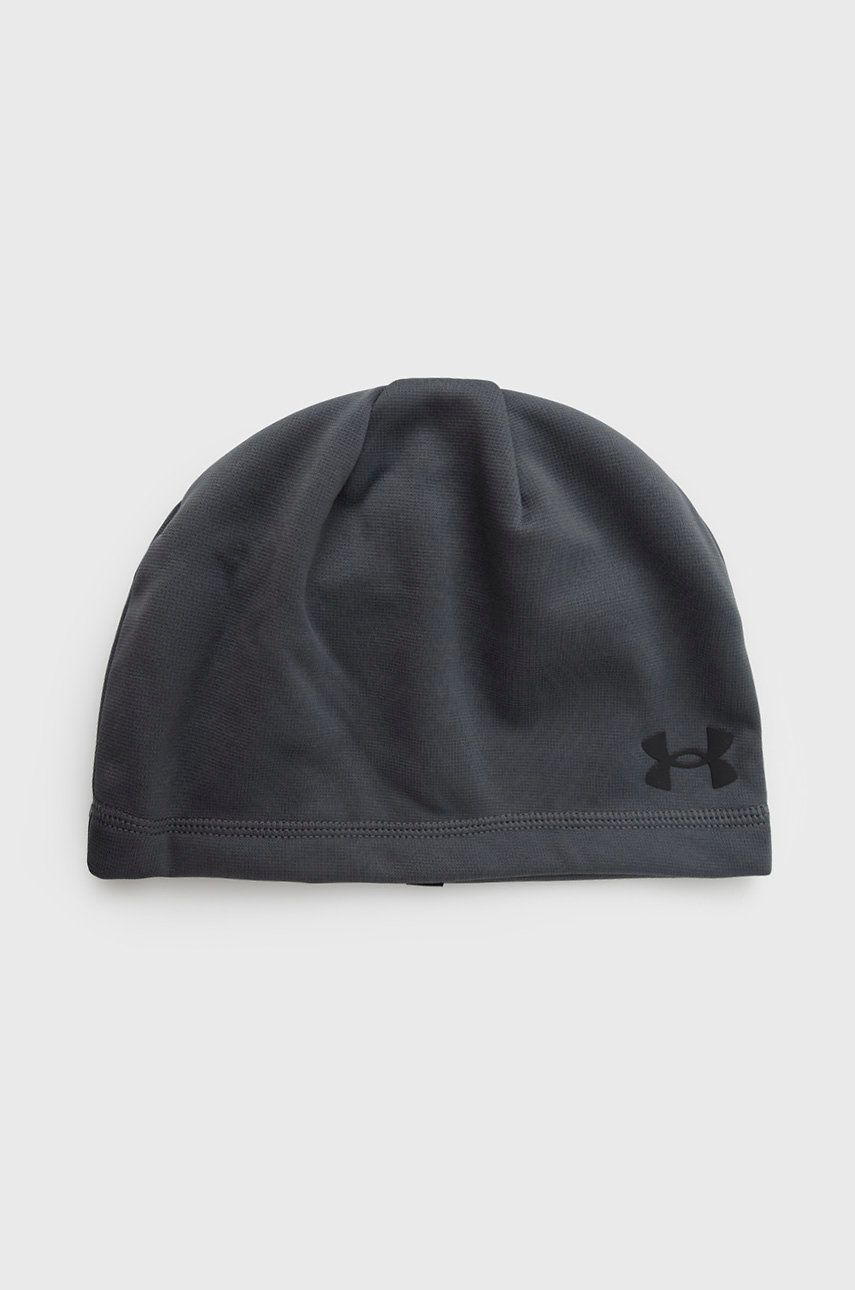 Under Armour czapka kolor szary z cienkiej dzianiny