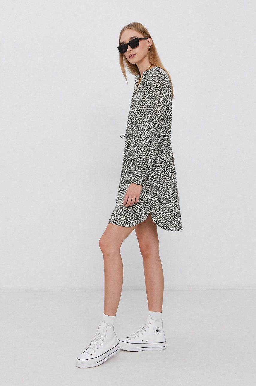 Only Sukienka kolor zielony mini rozkloszowana