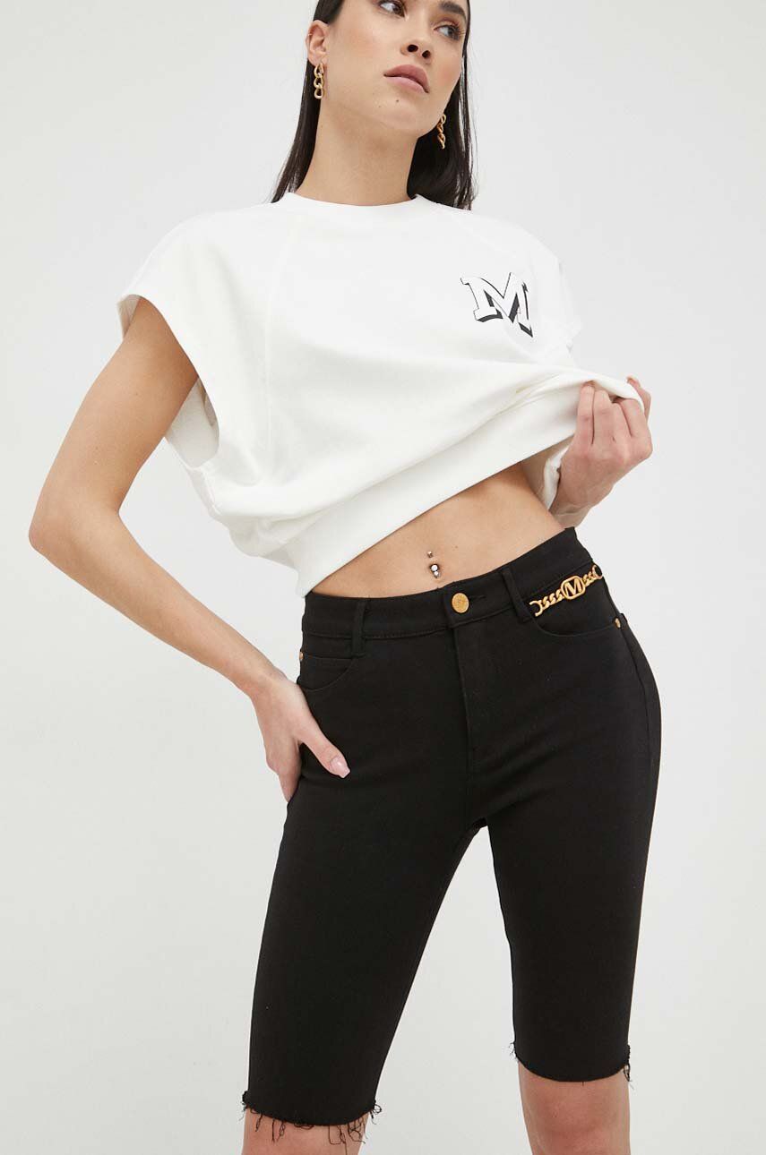 Miss Sixty szorty damskie kolor czarny gładkie high waist