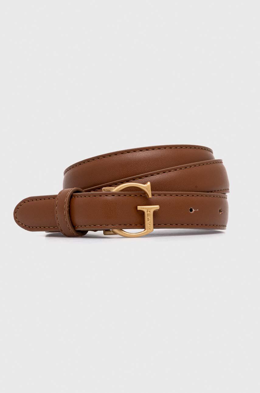 Guess pasek damski kolor brązowy