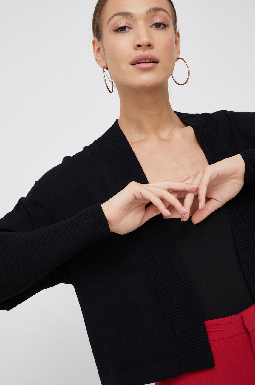 Sisley sweter damski kolor czarny lekki