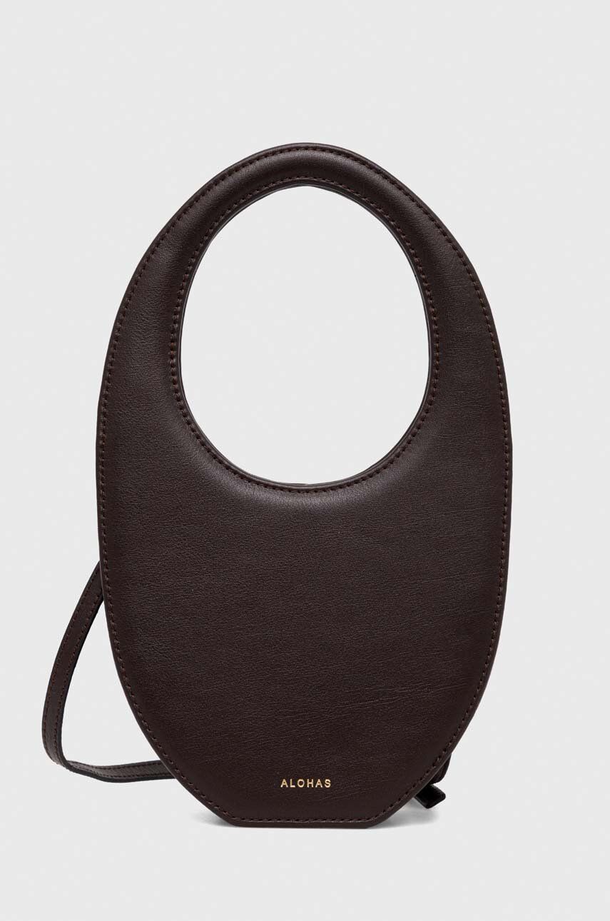 Alohas torebka skórzana kolor brązowy