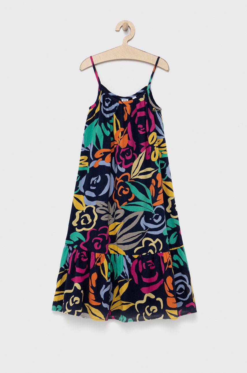 GAP sukienka bawełniana dziecięca midi rozkloszowana