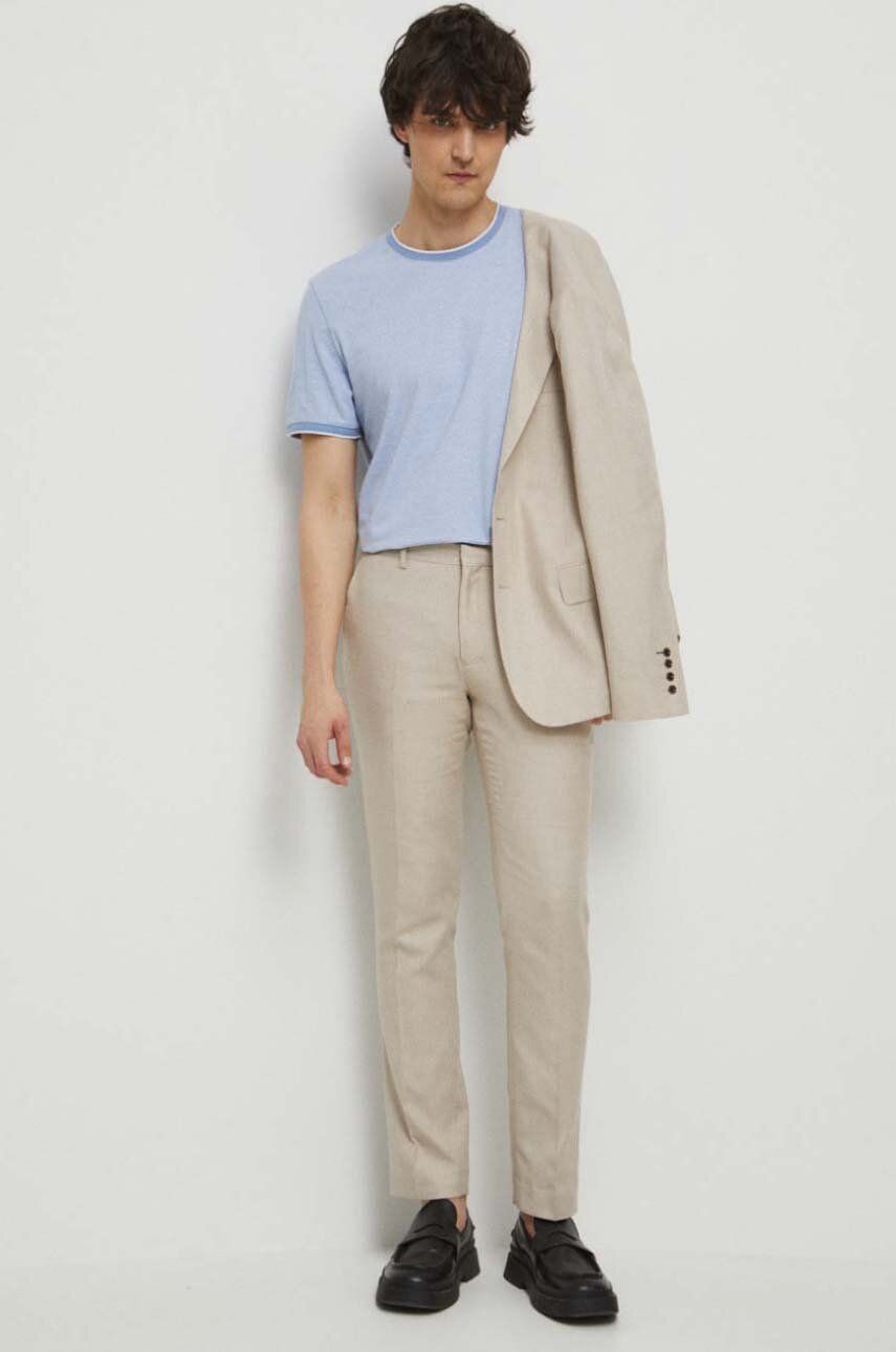 Medicine t-shirt męski kolor niebieski melanżowy