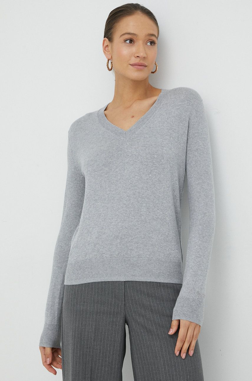 Pepe Jeans sweter z domieszką wełny Bree damski kolor szary lekki