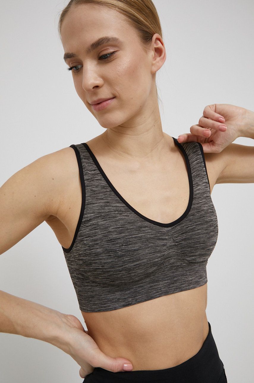Only Play biustonosz kolor szary melanż