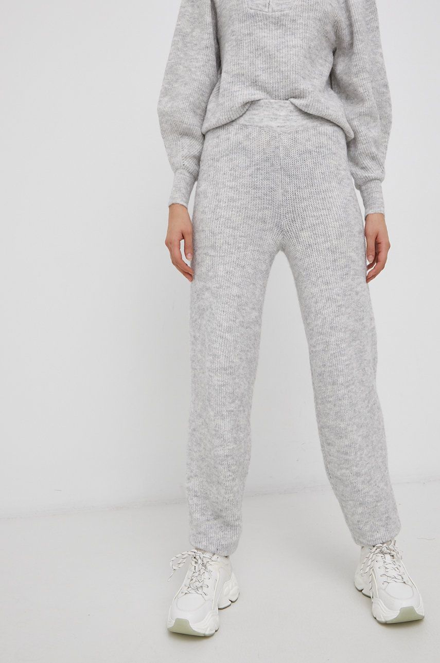 Vero Moda Spodnie damskie kolor szary melanżowe