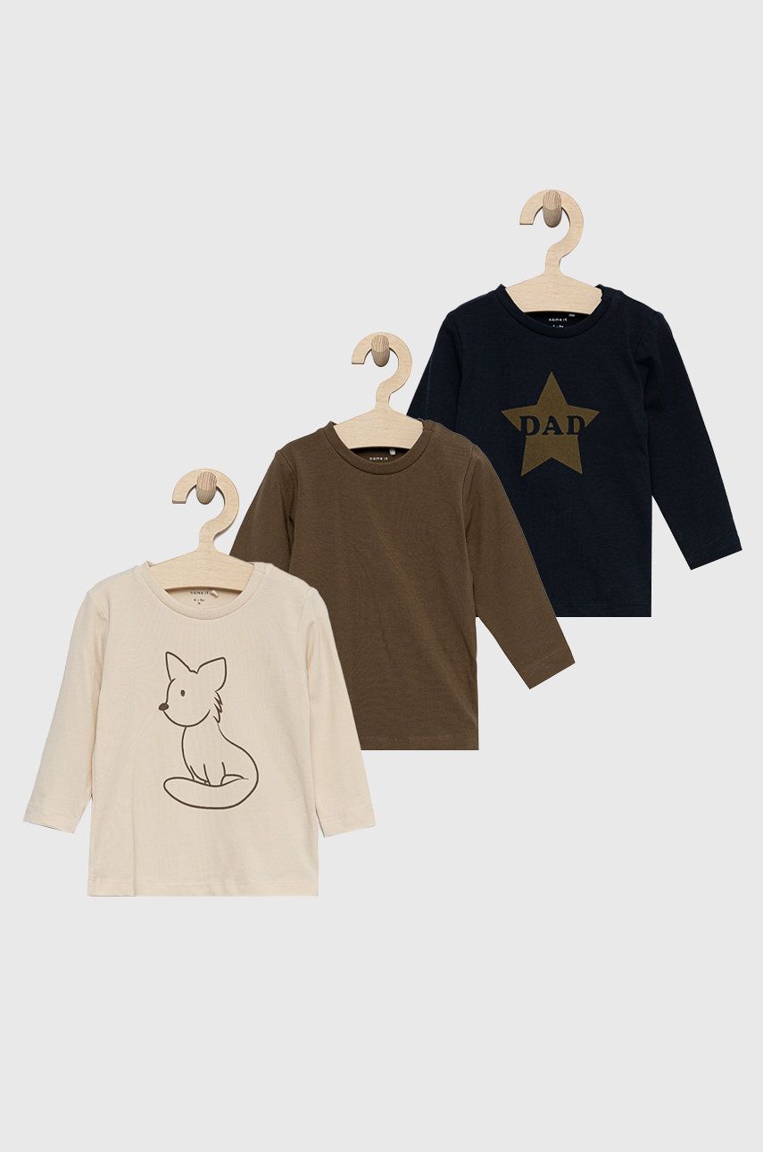 Name it Longsleeve dziecięcy (3-pack) z nadrukiem