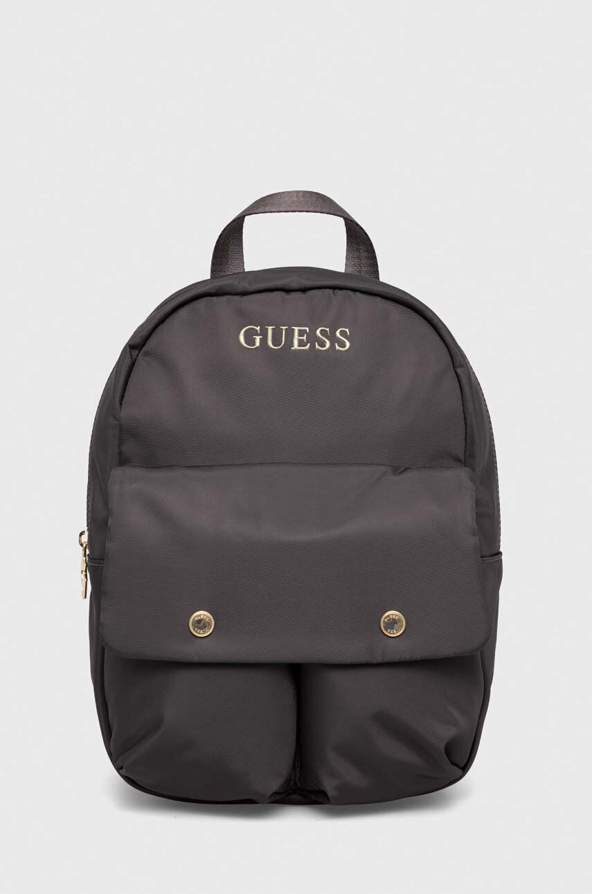 Guess plecak damski kolor brązowy mały gładki