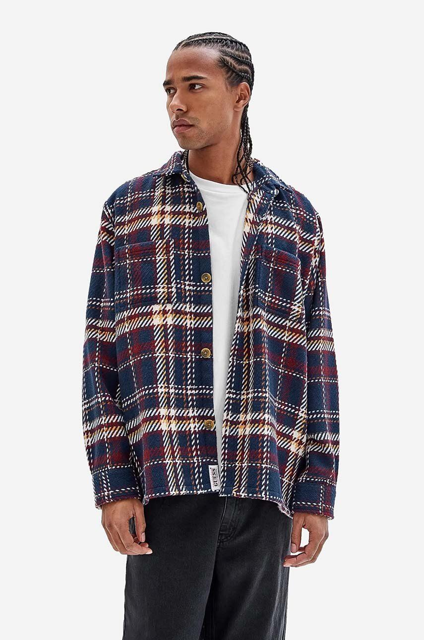 Guess Originals koszula z domieszką wełny regular z kołnierzykiem klasycznym M2BL13.R05Z0-MVMT