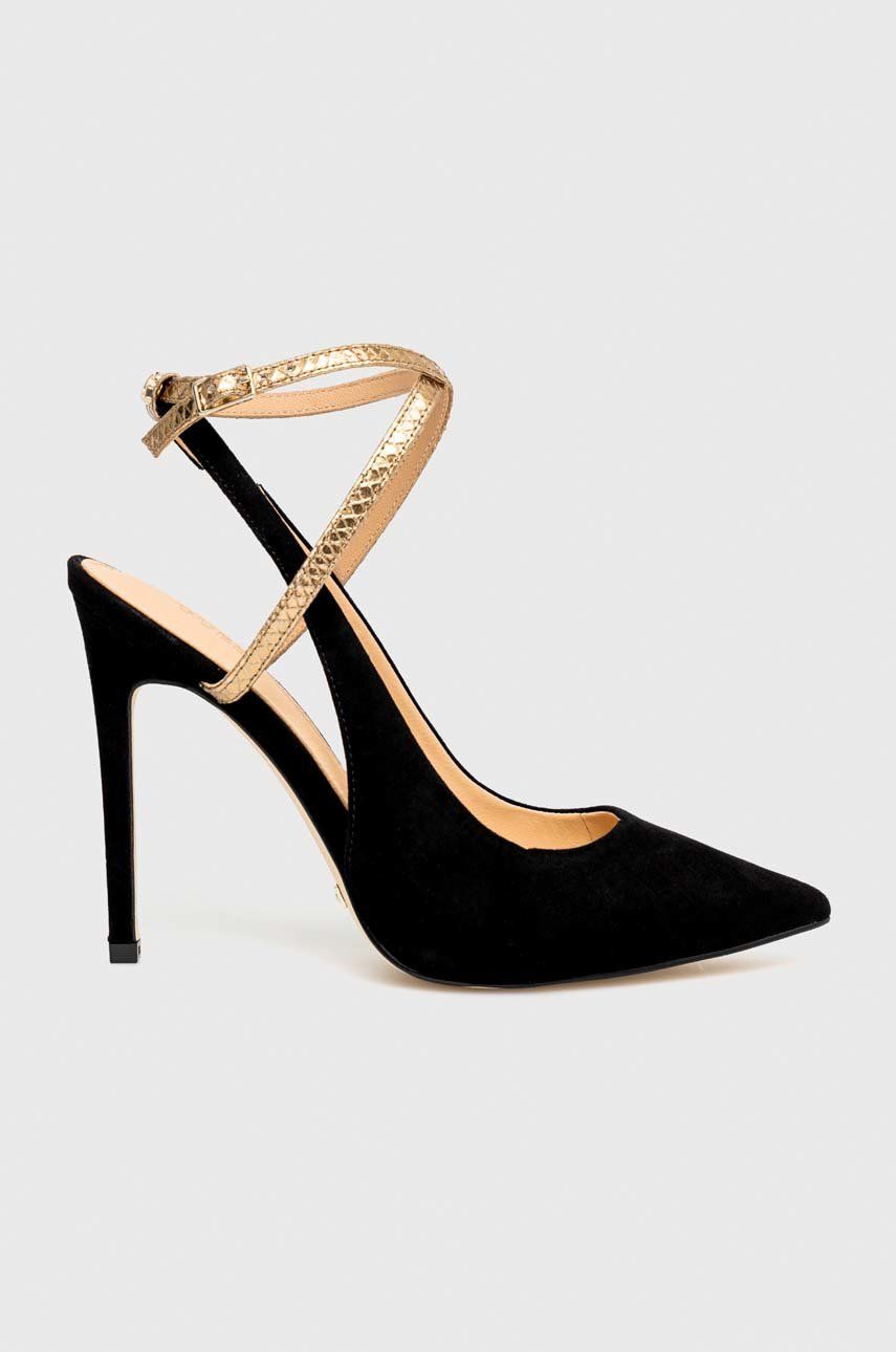 Guess szpilki Amazie kolor czarny FL5AMZ SUE03 BLACK